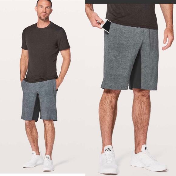 Lululemon THE Shorts 11 inch unlined heathered gray size medium men's training - Picture 1 of 6